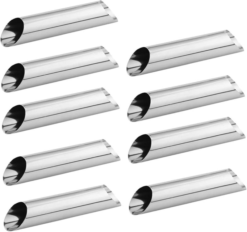 قالب أنبوب كرواسون من الفولاذ المقاوم للصدأ 12 قطعة أدوات خبز أسطوانية - Image 2